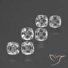 2.50 ct natürliche Klares Weiß Topas-Edelsteine, Kissen, VVS-VS