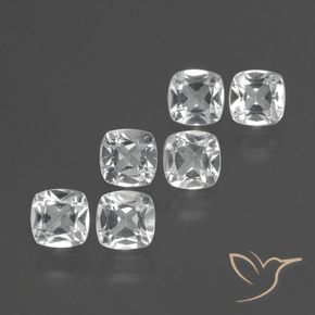 2.75 ct natürliche Klares Weiß Topas-Edelsteine, Kissen, VVS-VS