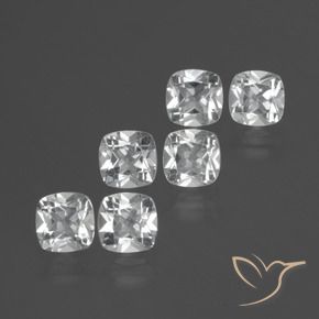 3.05 ct natürliche Weiß Topas-Edelsteine, Kissen, VVS-VS