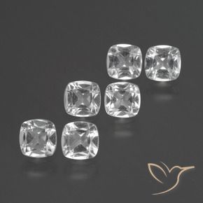 2.92 ct natürliche Weiß Topas-Edelsteine, Kissen, VVS-VS