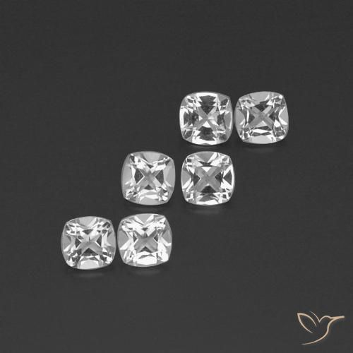 2.70 ct natürliche Klares Weiß Topas-Edelsteine, Kissenschliff, VVS-VS
