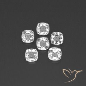 2.96 ct natürliche Weiß Topas-Edelsteine, Kissen, VVS-VS