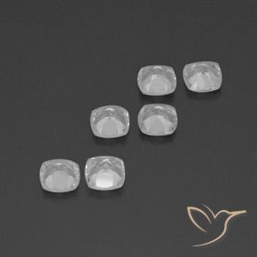 2.96 ct natürliche Weiß Topas-Edelsteine, Kissen, VVS-VS