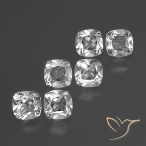 3.33 ct natürliche Klares Weiß Topas-Edelsteine, Kissen, VVS-VS