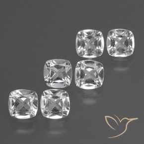 2.91 ct natürliche Klares Weiß Topas-Edelsteine, Kissen, VVS-VS