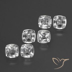 2.95 ct natürliche Klares Weiß Topas-Edelsteine, Kissen, VVS-VS