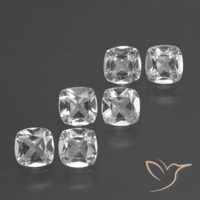 2.84 ct natürliche Klares Weiß Topas-Edelsteine, Kissen, VVS-VS