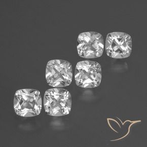 3.16 ct natürliche Klares Weiß Topas-Edelsteine, Kissen, VVS-VS