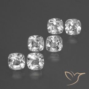 3.06 ct natürliche Klares Weiß Topas-Edelsteine, Kissen, VVS-VS