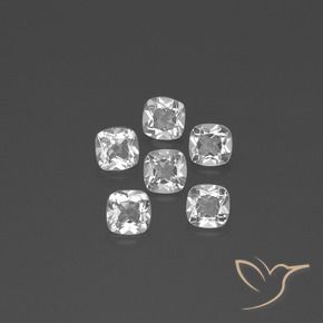 3.03 ct natürliche Klares Weiß Topas-Edelsteine, Kissen, VVS-VS