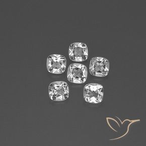 3.03 ct natürliche Klares Weiß Topas-Edelsteine, Kissen, VVS-VS