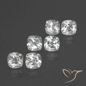 2.92 ct natürliche Klares Weiß Topas-Edelsteine, Kissen, VVS-VS