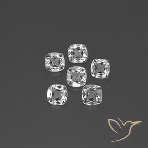 2.89 ct natürliche Klares Weiß Topas-Edelsteine, Kissen, VVS-VS