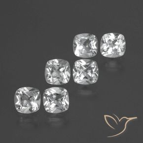 2.80 ct natürliche Klares Weiß Topas-Edelsteine, Kissen, VVS-VS