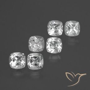 2.75 ct natürliche Weiß Topas-Edelsteine, Kissen, VVS-VS