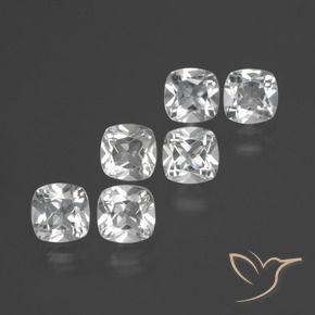 3.00 ct natürliche Weiß Topas-Edelsteine, Kissen, VVS-VS