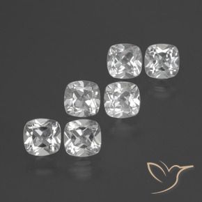 3.04 ct natürliche Weiß Topas-Edelsteine, Kissen, VVS-VS