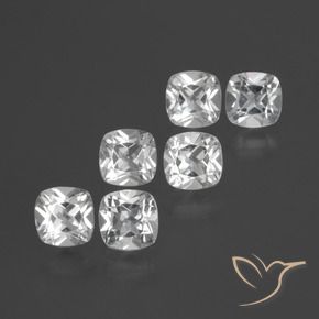 2.91 ct natürliche Weiß Topas-Edelsteine, Kissen, VVS-VS