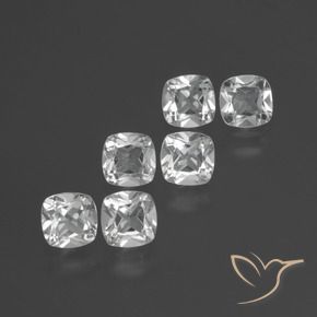 3.23 ct natürliche Weiß Topas-Edelsteine, Kissen, VVS-VS