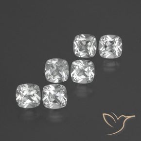 3.05 ct natürliche Weiß Topas-Edelsteine, Kissen, VVS-VS