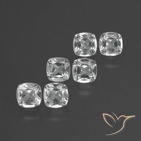 3.11 ct natürliche Klares Weiß Topas-Edelsteine, Kissen, VVS-VS