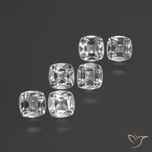 3.03 ct natürliche Klares Weiß Topas-Edelsteine, Kissen, VVS-VS
