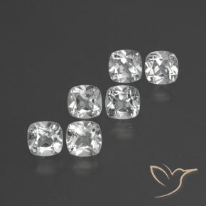 2.91 ct natürliche Weiß Topas-Edelsteine, Kissen, VVS-VS