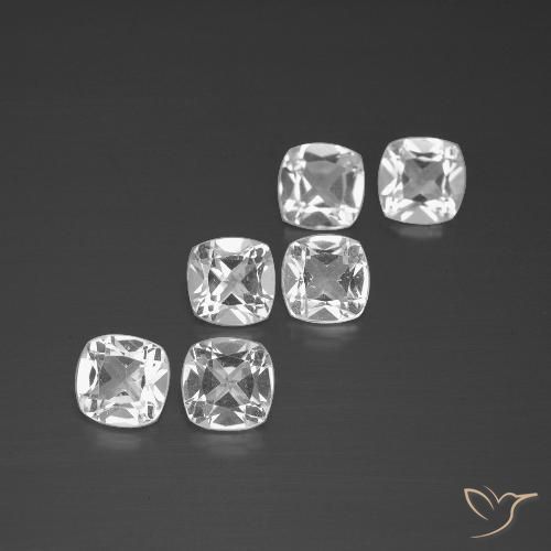 2.86ctw Natürlicher Klares Weiß Topas, Kissen, VVS-VS, Photo A