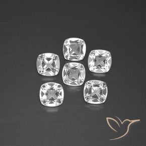 2.86 ct natürliche Klares Weiß Topas-Edelsteine, Kissen, VVS-VS