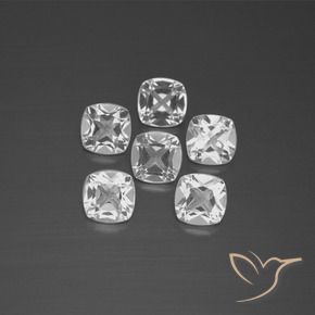 2.88 ct natürliche Klares Weiß Topas-Edelsteine, Kissen, VVS-VS