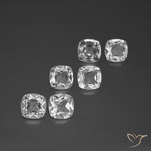 2.74 ct natürliche Klares Weiß Topas-Edelsteine, Kissenschliff, VVS-VS