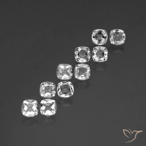 4.52 ct natürliche Klares Weiß Topas-Edelsteine, Kissen, VVS-VS
