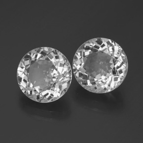 6,98 ct natürliche weißer Topas-Edelsteine, Rundschliff, VVS-VS