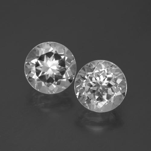 5.56 ct natürliche Weiß Topas-Edelsteine, Rund Schliff, VVS-VS
