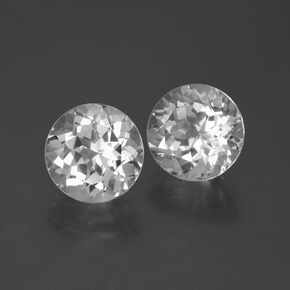 5.56 ct natürliche Weiß Topas-Edelsteine, Rund Schliff, VVS-VS
