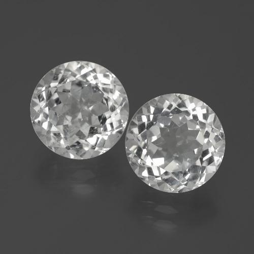 6,61 ct natürliche weißer Topas-Edelsteine, Rundschliff, VVS-VS