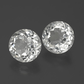 6,61 ct natürliche weißer Topas-Edelsteine, Rundschliff, VVS-VS