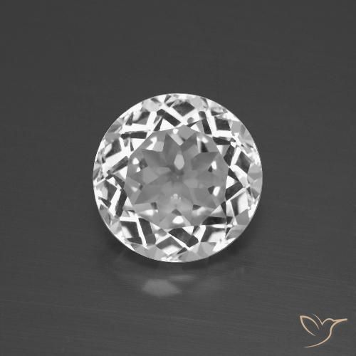 4.19ct Natürlicher Klares Weiß Topas, Runden, VVS-VS
