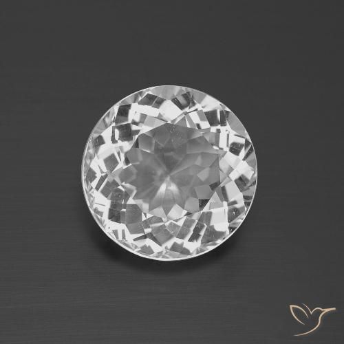 4.44ct Natürlicher Klares Weiß Topas, Runden, VVS-VS