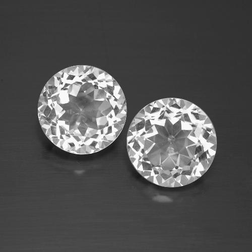 6.65 ct natürliche Weiß Topas-Edelsteine, Rund Schliff, VVS-VS