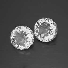 6.65 ct natürliche Weiß Topas-Edelsteine, Rund Schliff, VVS-VS