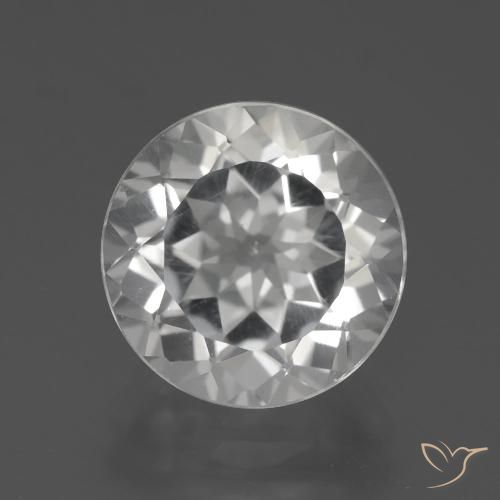 4.04ct Natürlicher Weiß Topas, Runden, VS