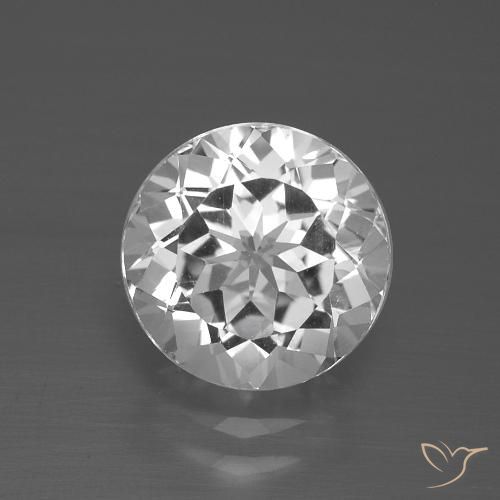 3.40ct Natürlicher Klares Weiß Topas, Runden, VVS-VS
