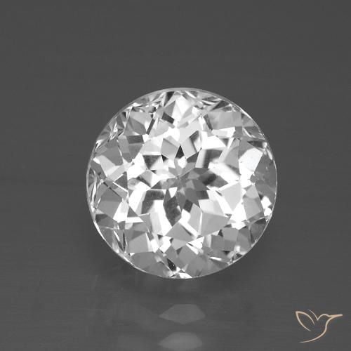 4.14ct Natürlicher Klares Weiß Topas, Runden, VVS-VS, Photo A