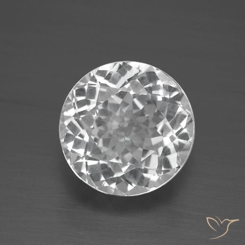 3.68ct Natürlicher Weiß Topas, Runden, VVS-VS