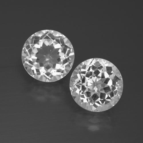 6,79 ct natürliche weißer Topas-Edelsteine, Rundschliff, VVS-VS