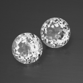 6,79 ct natürliche weißer Topas-Edelsteine, Rundschliff, VVS-VS