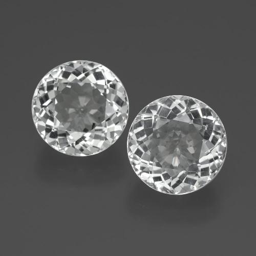 7.11 ct natürliche Klares Weiß Topas-Edelsteine, Rund Schliff, VVS-VS