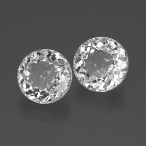 7.11 ct natürliche Klares Weiß Topas-Edelsteine, Rund Schliff, VVS-VS
