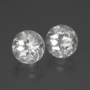 7.33 ct natürliche Weiß Topas-Edelsteine, Rund Schliff, VVS-VS
